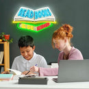 SELICOR Read Books & Be Kind Neon Signs for Wall Decor-Teacher Appreciation Gift,Adjustable LED Book Neon Light Up Sign for Reading Room Study Room Classroom Bookstore Library Museum Cafe Bedroom by CozyNest Decor