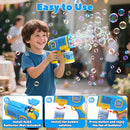 EagleStone 2 Pack Bubble Guns with 4 Bottles Solution, Automatic Bubble Machine Blaster for Kids & Adults – Light Up Summer Toy for Outdoor, Birthday Gifts, Easter, Wedding Party Favor Bubble by TinyTreasures Baby Boutique