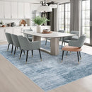 Area Rugs 10x14 Living Room: Washable Rug Modern Abstract Large Rugs Soft Non Slip Neutral Rug Stain Resistant Indoor Carpet for Bedroom Kitchen Dining Room Home Office Rugs(Blue, 10'x14') by TinyTreasures Baby Boutique