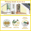 Window Privacy Film Stained Glass Decorative Static Clings Frosted Window Tint for Home Room Decor Bathroom Door Car Stickers with Glittering Effect, Removable(Golden Geometry) by CozyNest Decor
