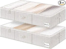 StorageWorks Extra Large Under Bed Storage Containers with Handles and Label Holder, 2 Pack Ultra-thick Fabric Underbed Bins, Closet Organizer for Clothes, Blankets, Sweater by CozyNest Decor