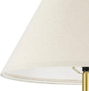 GLOBE Electric 61000060 60" Floor Lamp, Matte Brass Finish, Beige Linen Shade, Heavy Weighted Base, Rotary Switch on Shade, Modern Standing Light for Living Room, Home Office Accessories by CozyNest Decor