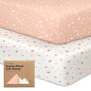 KeaBabies 2-Pack Organic Crib Sheets for Boys, Girls - 52x28 Fitted Crib Mattress Sheet Neutral, Breathable Jersey Cotton Cover for Baby Bed, Toddler Mattress, Soft & Cute Prints (Butterflies) by TinyTreasures Baby Boutique