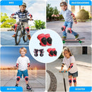 Knee Pads Elbow Pads Wrist Guards Set for Kids,Upgraded Protective Gear for Toddle 4-12 Boys or Girls Children Roller Skating Scooter Skateboarding Bike Roller Blade by TinyTreasures Baby Boutique
