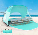 Beach Tent, Portable Sun Shelter for 2/3/4/6-8 Person with UPF 50+ UV Protection, Easy Setup Waterproof Beach Shade Canopy Cabana for Family Outdoor and Picnics, Fishing with Carrying Bag by TinyTreasures Baby Boutique