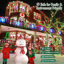 Heceltt 1140 LED 449 FT String Lights Outdoor, 8 Modes Christmas Lights Plug in, IP44 Waterproof Led String Lights with Timer and Memory for Home Party Tree Decorations (Red Green and White) by GreenHaven Gardens