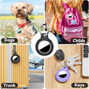 Upgrade Waterproof 4 Pack Airtags Holder with Apple Airtags Keychain, Hard PC Air Tag Case, Anti-Scratch & Shock Air tag Holder, Men's Women's Keyrings & Keychains -Black+Mint Green+Purple+Pink by TinyTreasures Baby Boutique