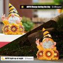 Garden Sculptures & Statues Resin Summer Bee Gnome with Sunflower, Outdoor Funny Decoration Solar Light Figurine Gifts for Yard, Patio Decor for Mom by CozyNest Decor