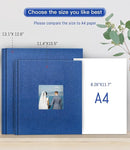 popotop Photo Album Self Adhesive with Picture Display Window,40 Pages DIY Scrapbooking Supplies Kit for 4x6 10x12 Picture,Linen Cover Memory Book for Baby Wedding, with Scraper and Metallic Pen by TinyTreasures Baby Boutique