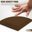 Patio Chair Cushions 17 X 16 X 3 Inch Waterproof Outdoor Seat Cushions for Patio Furniture, Outdoor Sofa Couch Pads with Ties & Handle, Set of 2, Chocolate by GreenHaven Gardens