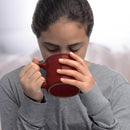 DISCOUNT PROMOS Ceramic Campfire Coffee Mugs 13 oz. Set of 10, Bulk Pack - Perfect for Tea, Espresso, Cappuccino, Hot Cocoa - Maroon by TinyTreasures Baby Boutique