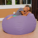 Posh Creations Bean Bag Chair for Kids, Teens, and Adults Includes Removable and Machine Washable Cover, Heather Lavender, 38in - Large by TinyTreasures Baby Boutique