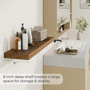 36 inch Floating Shelves Wall Shelves for Office with Invisible Brackets, 8 inch Deep Shelves for Bathroom, Living Room, Kitchen, Office, 36x7.9 inch deep Set of 2, Brown by CozyNest Decor