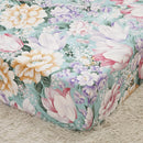 Brandream Crib Bedding Sets for Girls Garden Floral Nursery Set 3-Piece | Ruffled Baby Comforter, Crib Sheet and Tulle Lace Crib Bed Skirt, Green White by TinyTreasures Baby Boutique