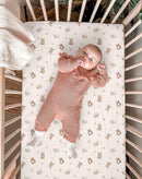Bassinet Sheet for Baby Boy and Girl 2 Pack, Fitted Sheets for Rectangle, Oval, Hourglass Bassinet Mattress, Muslin Moses Basket Sheets with Neutral Style (Rosy) by TinyTreasures Baby Boutique