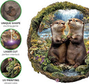 Jigfoxy Wooden Puzzles for Adults, Otter Couple Wood Puzzles Adult, Unique Animal Shape Wooden Jigsaw Puzzles for Adults, Birthday Gifts for Puzzle Lovers Family Friend (M-11 * 11.4in-193pcs) by TinyTreasures Baby Boutique