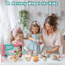 Kids Pottery Wheel Kit - Mini Pottery DIY Kit & Tools for Beginners with Clay and Sculpting Tools, Complete Painting Kit Supplies Arts and Crafts Toys Gifts for Kids 4-6 6-8 8-12 Year Old Boys Girls by TinyTreasures Baby Boutique