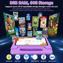 Tablet for Kids, 10.1 inch IPS HD Touchscreen Android 14 64 GB Storage, 8GB RAM, Octa Core Kids Tablet, Parental Controls, 12-hr Battery, WiFi, GPS - Purple by TinyTreasures Baby Boutique