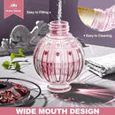 Glass Hummingbird Feeder for Outdoors Hanging, Bird Nectar Feeder with Perch & 5 Flower Feeding Ports, 26 Oz Leak Proof for Outside Garden Decor Backyard, Gifts for Women Mom, Pink by GreenHaven Gardens
