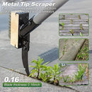 Walensee 3-in-1 Crack Weeder & Moss Remover Brush with 66.5-Inch Adjustable Handle, Weed Puller with 2 Replaceable Brush Heads and Scraper for Deck, Patio, Walkway, Driveway Crevice Cleaning Tool by GreenHaven Gardens