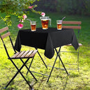 sancua Small Square Tablecloth 36 x 36 Inch Black, Stain and Wrinkle Resistant Washable Polyester Table Cloth for Dining Buffet Party Decorative Fabric Table Cover for Nightstand End Bedside Tables by CozyNest Decor