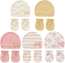 Cute Baby Girl Hats Mittens Set 10-Pack New Born Boy Caps Gloves Suit 0-6 Months Infant Accessories by TinyTreasures Baby Boutique