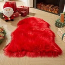 AMTOVO Faux Fur Rug, Red Small Area Rug, Fluffy Sheepskin Rug, Fuzzy Ultra Soft 2 x 3 ft Shag Rugs for Bedroom Sofa Throw Cushion Room Decor, Sheepskin by CozyNest Decor
