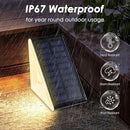 Solar Step Lights Outdoor Waterproof IP67, 6 Pack Solar Powered Stair Light with 3 LEDs, Triangle Solar Deck Light for Outside Garden Patio Yard Front Door, Warm White by GreenHaven Gardens