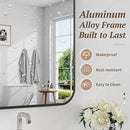 Bathroom Mirror 48" x 36", Large Rectangle Wall Mirror, Black Metal Frame Wall Mounted Mirrors for Bathroom, Vanity, Bedroom, Entryway Decor(Horizontal/Vertical) by CozyNest Decor
