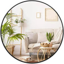 Fabuday Black Round Mirror for Wall 26 inch - Circle Mirror for Bathroom, Entryway, Living Room, Hallway, Vanity Decor, Big Matte Metal Frame Mirror by CozyNest Decor