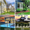 10Ft String Light Poles 2 Pack,Light Poles for Outside Lights,Outdoor with Fence Brackets Hanging Lights,Metal Stand Deck Patio Backyard by GreenHaven Gardens