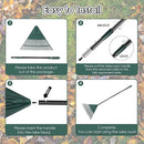 ORIENTOOLS Garden, Adjustable Lightweight Steel Poly Shrub Rake, Plastic Head, 22 Tines, 42 to 60 inches (Black Handle) by GreenHaven Gardens