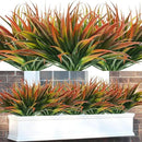 16Pcs Artificial Grass Fake Plants 17.3in Outdoor Plastic Plants UV Resistant Greenery Fake Grass for Home Window Garden Patio Hanging Planter Pathway Front Porch Décor Red by GreenHaven Gardens