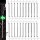 Hicarer 40 Pcs 20 Pcs 8'' Screw in Tent Stakes Heavy Duty Ground Metal Stakes for Inflatables with Hex Head Driver for Outdoor Camping Tent Inflatable Garden Decor (Luminous White) by CozyNest Decor