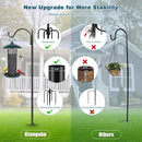 Gtongoko Adjustable 63 inch Shepherds Hooks for Outdoor Bird Feeder with 5 Prongs, Bird Feeder Pole Garden Hooks for Hanging Lanterns, Plants Baskets, Hummingbird Feeders, 2 Pack by GreenHaven Gardens