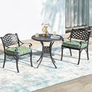 LVTXIII Patio Chair Cushions 22"x22"x3", Water-Repellent Outdoor Seat Cushions for Patio Furniture, Square Chair Pads with Ties for Home Garden Decoration, Set of 2, Damask Green by GreenHaven Gardens