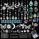 10 Set DIY Suncatcher Making Kits,Crystal Suncatcher Prism Hanging Kit with Hooks/Chain Rainbow Maker,Make Your Own Decorative Hanging Suncatcher for Adults Wedding Windows Home Garden by GreenHaven Gardens