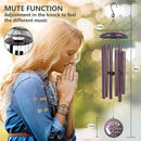 ASTARIN 36" Large Deep Tone Personalized Sympathy Wind Chimes, Memorial Wind Chime for Loss of Mother Father Loved One, Angel's Feather Bereavement Gifts Decor Outdoor Patio Garden(Produced in USA) by CozyNest Decor