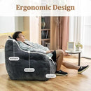 Giant Bean Bag Chair, Faux Fur Large Bean Bag Chair for Adults, Fluffy and Comfy Giant Bean Bag Chair with Filler, Big Bean Bag Sofa Chair for Reading, Gaming, Grey by CozyNest Decor