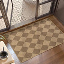 Lahome Checkered Easy Jute Rug, 2x3 Entryway Rug Indoor Outdoor Front Door Mat, Farmhouse Neutral Non Slip Non Shedding Washable Kitchen Mats for Floor Foyer by CozyNest Decor