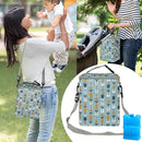Breastmilk Cooler Bag with Ice Pack Fits 4 Baby Bottles Up to 9 Ounce Insulated Baby Bottle Bag Breast Milk Cooler on The Go with Strap Baby Bottle Cooler Bag for Nursing Mom Daycare or Travel by TinyTreasures Baby Boutique