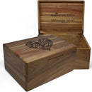 Wooden Box Gift for Couple - Personalized Keepsake Box Engraved Floral Heart, 5th Wedding Gift Couple, Acacia Wood Decorative Chest, Custom Memory Boxes, Surprise Love Message, 11.5 x 8.5 x 5.5 in by TinyTreasures Baby Boutique