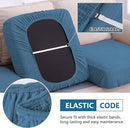 hyha Waterproof Couch Cushion Covers for Pets, Non Slip Sofa Seat Cover for Dogs Washable, Soft Thick Stretch Jacquard Fabric, Sofa Slipcovers with Elastic Bottom (1 Piece for Backrest L, Blue) by CozyNest Decor