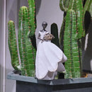 Guichifun Fairy Statue Collection Home Decoration - White Leaf Angel Girls Resin Home Decor for Outside or Inside Rustic Garden Outdoor Yard Decorations Figurines Gift 7.5 x 4.5 x 11.5 Inch by GreenHaven Gardens
