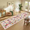 Floral 2x10 Area Rug Machine Washable Soft Print Boho Carpet Non Slip Doormat Low Pile Flower Area Rugs for Living Room Bedroom Nursery Kitchen Dining Room Indoor-Pink by TinyTreasures Baby Boutique