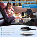 Car Seat Protector, 2 Pack Baby CarSeat Protector with Mesh Pockets & Non-Slip Backing 600D Durable Seat Cover Under Baby Child Car Seat, (Black, Standard) by TinyTreasures Baby Boutique
