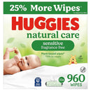 Huggies Natural Care Sensitive Baby Wipes, Unscented, Hypoallergenic, 99% Purified Water, 15 Flip-Top Packs (960 Wipes Total) by TinyTreasures Baby Boutique