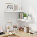 Fun Memories Floating Shelves for Wall, 32 Inch Long Floating Shelves Set of 2, 32 x 10 Wooden Shelves for Wall, Large Storage Shelves, Hanging Shelves for Bathroom Kitchen Bedroom, White by CozyNest Decor