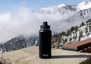 DRINCO Stainless Steel Water Bottle Spout Lid Vacuum Insulated Double Wall Water Bottle Wide Mouth (40oz 32oz 22oz 18oz 14oz) Leak Proof Keep Cold Sport Camping Hiking (32 oz, 32oz Black) by CozyNest Decor