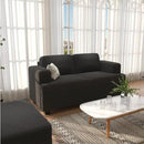 Ottoman Sofa, Modern Comfortable Ottoman with Storage Space for Living Room Apartment Lounge Sofa, Black Bouclé by CozyNest Decor